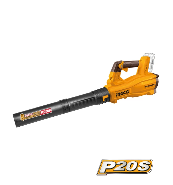 Souffleur sans fil INGCO 20V brushless - vitesse 144 km/h pour nettoyage espaces verts
